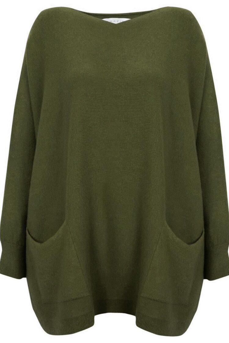 Caryf-X-Round-Neck-Oversized-Jumper-(Musch-Olive)