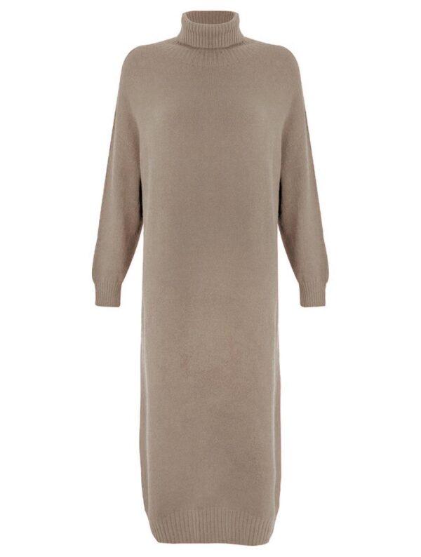 Paige E Polo Neck Dress (Smoke)