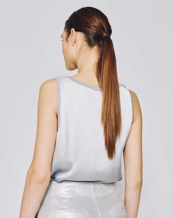 Access - Satin top with ribbed details - Image 3