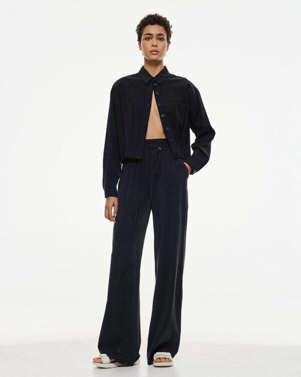 Access - Cropped shirt with elastic back - Image 2