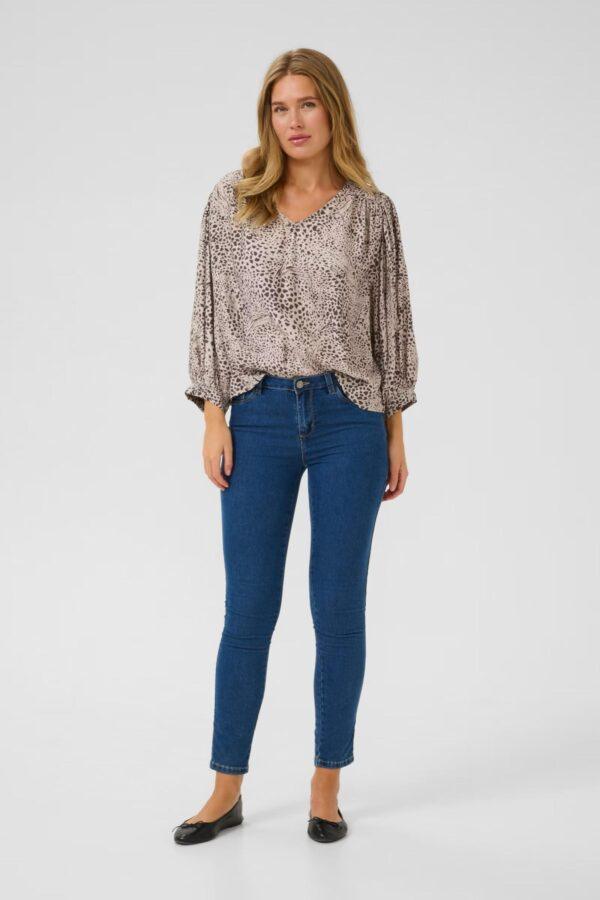 Kaffe - Kadebra abstract leopard print blouse - Image 4