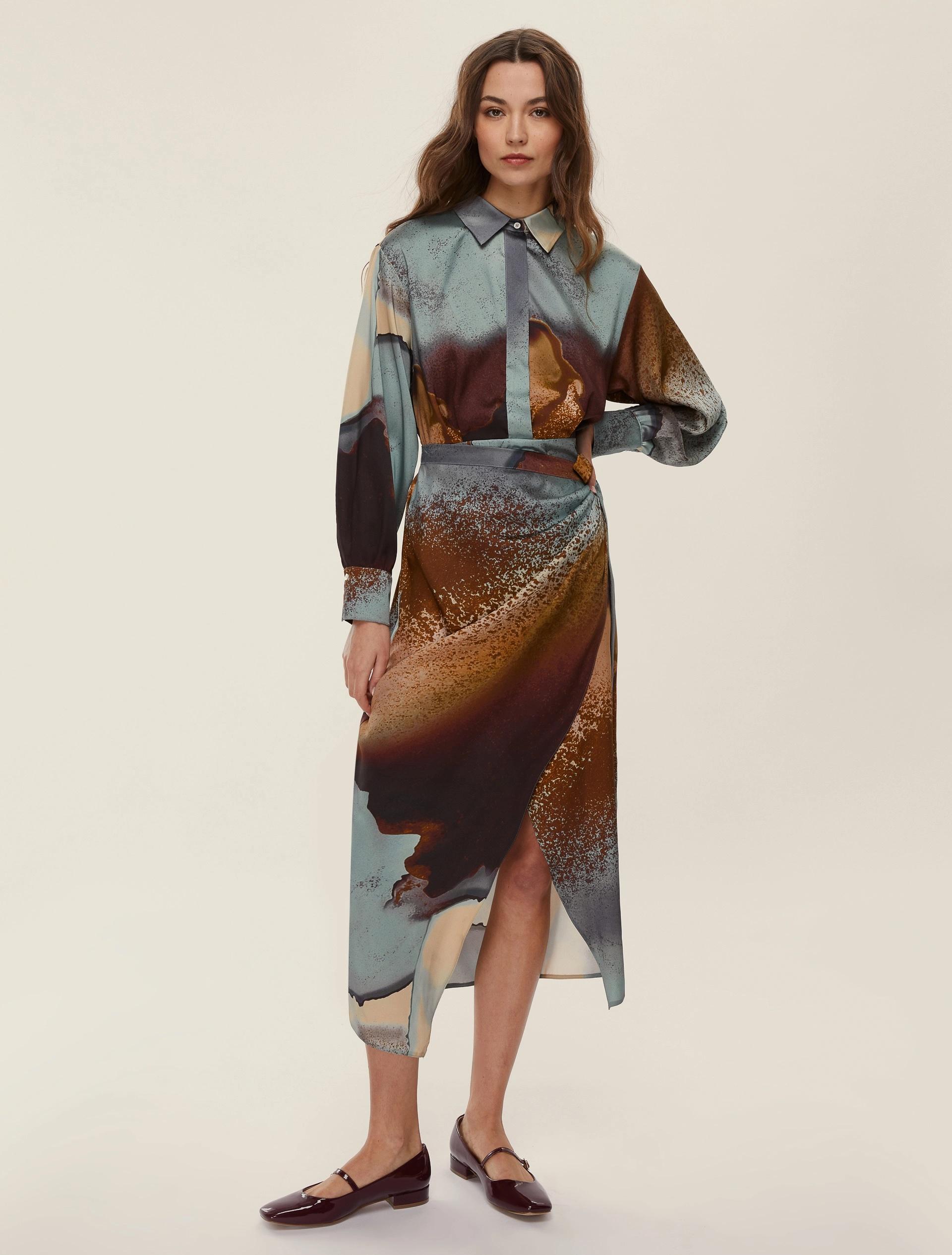 EMME - Meringa knot-detail twill dress