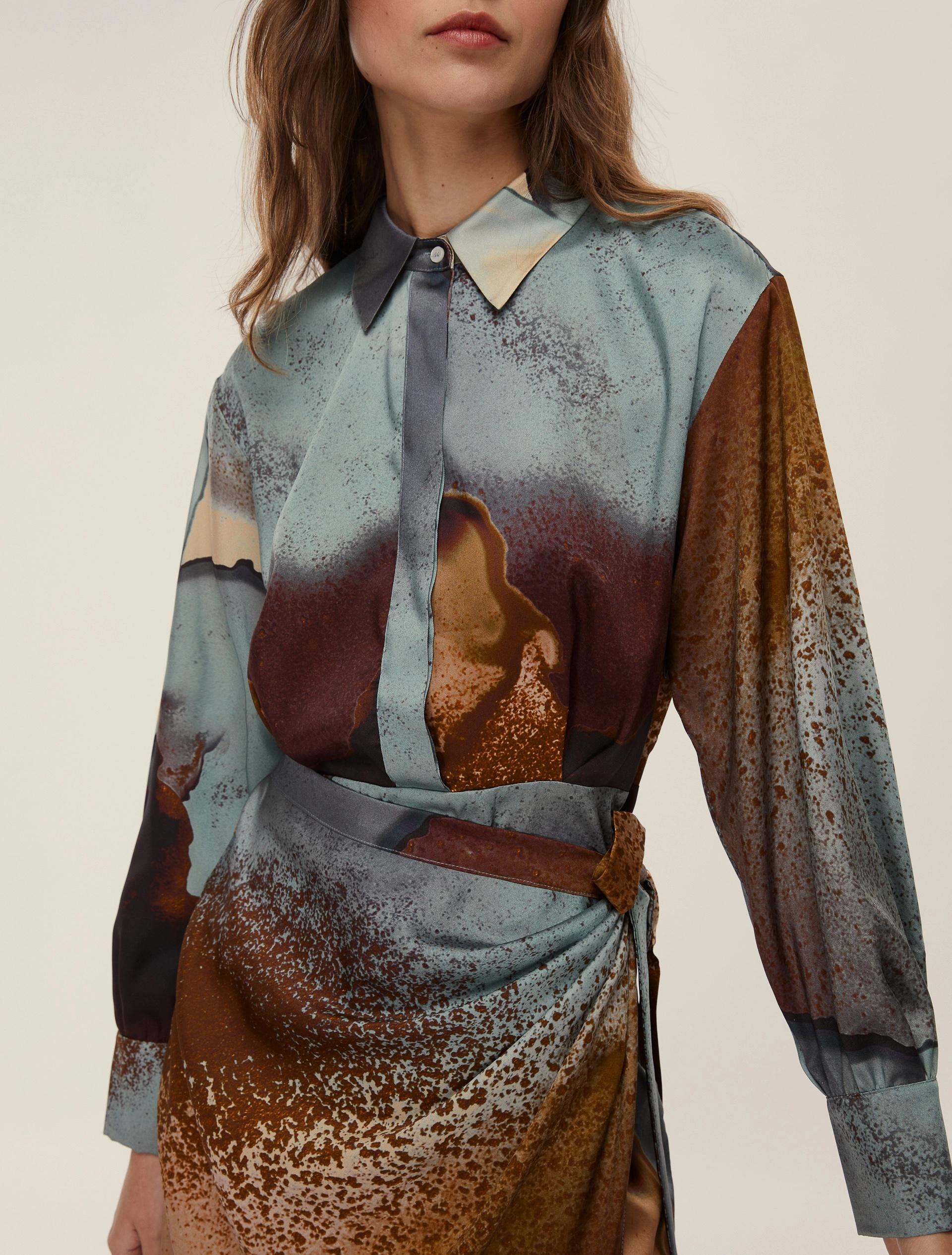 EMME - Meringa knot-detail twill dress - Image 4