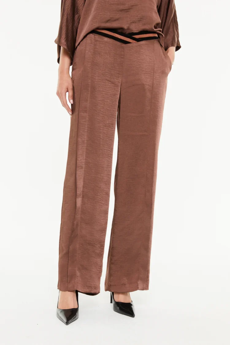 paz torras - wide-leg satin trousers