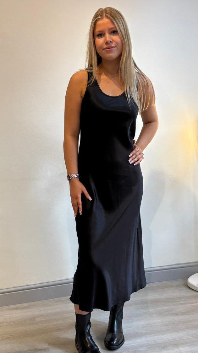 EMME - Satin sleeveless dress