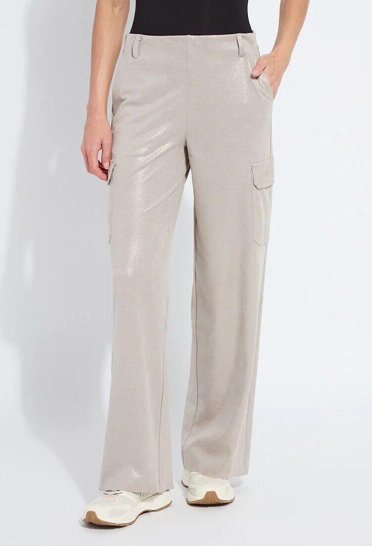 Lysse New York - Callie Patent Foil Vegan Suede Cargo Pant