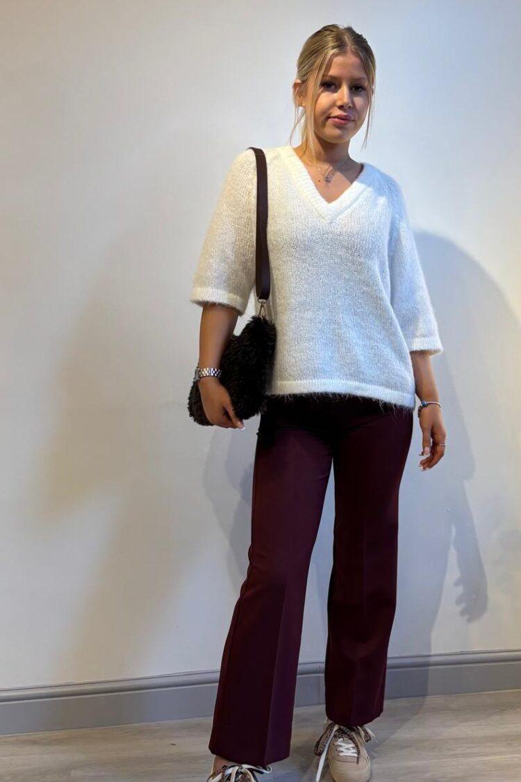 EMME - Efebo straight fit stretch fabric trousers