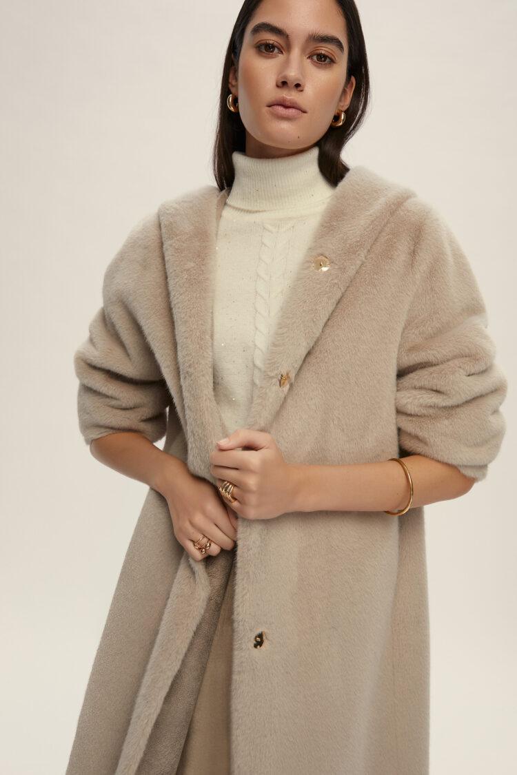 EMME - Calotta reversible faux fur coat