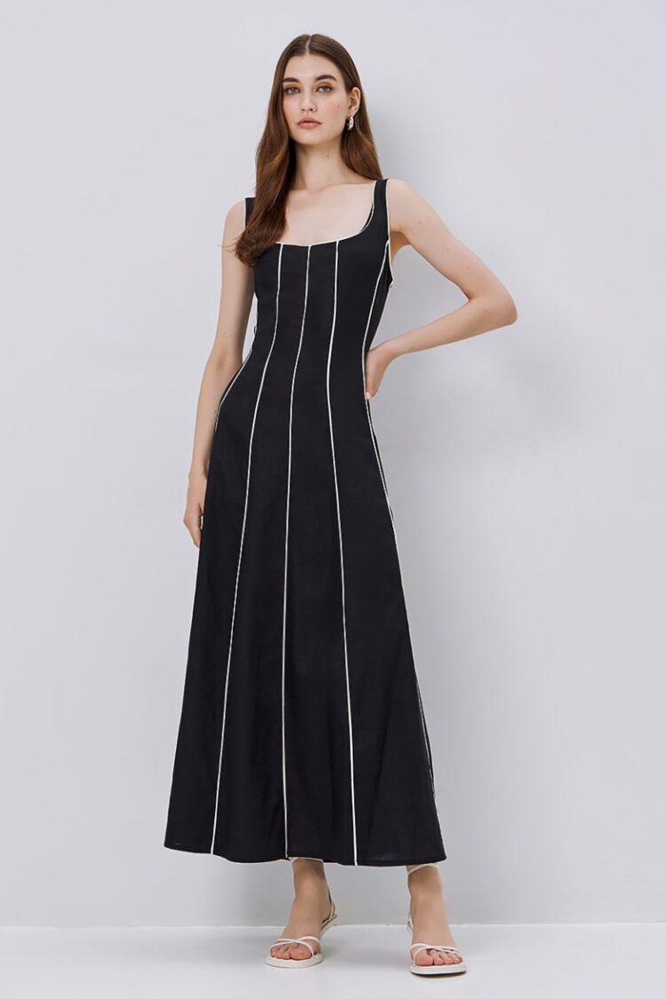 Access - Maxi dress with contrasting details