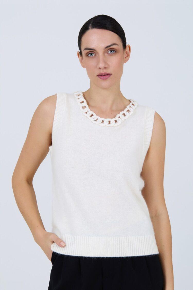 Skatie Brand - Chain neckline Angora top