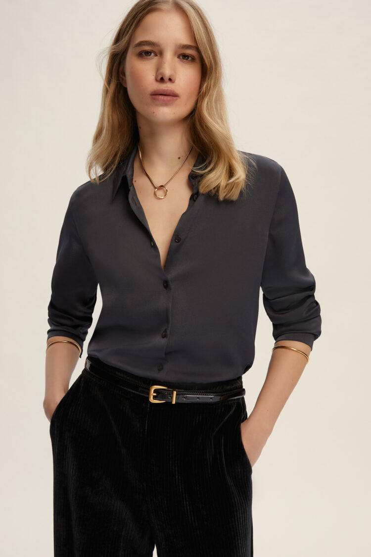 EMME - Fleres hammered satin shirt