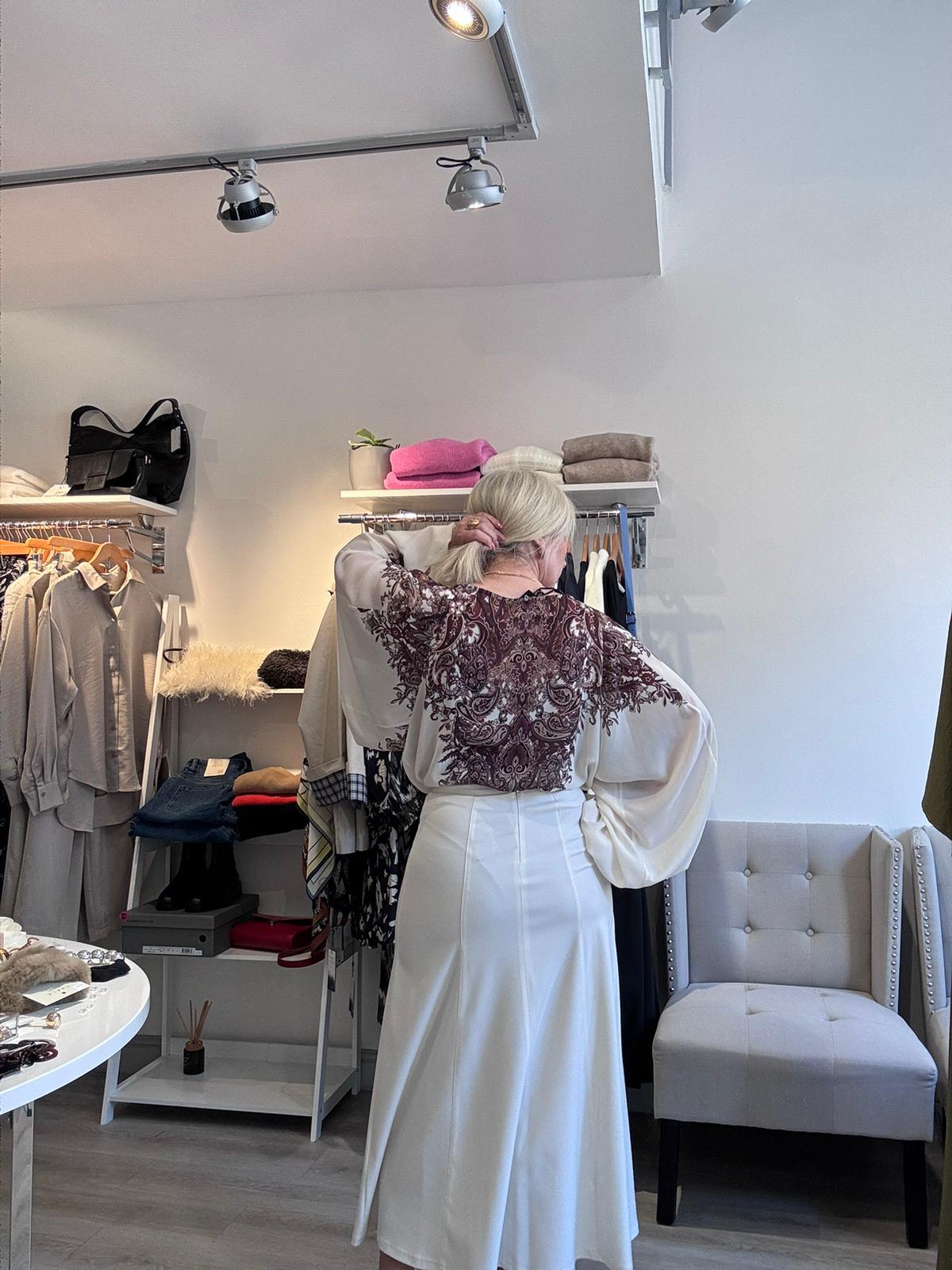 Access - Cream and chocolate paisley blouse - Image 4