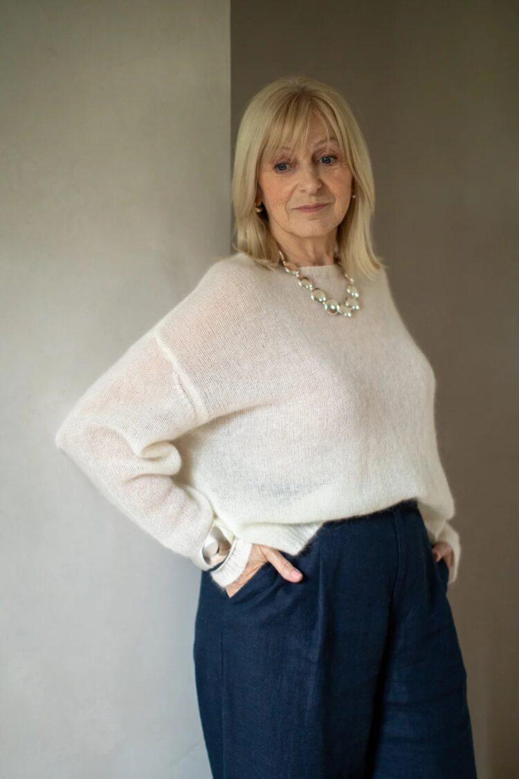 Chalk - Large disc necklace silver