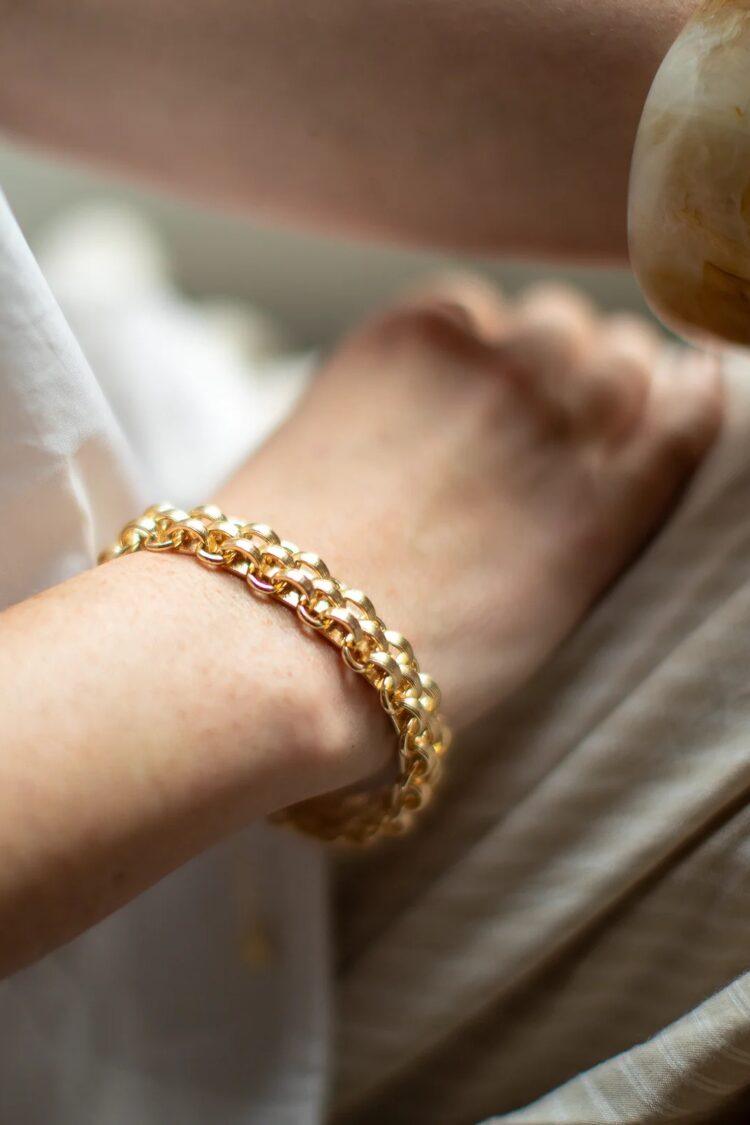 Chalk - Mesh chain bracelet gold