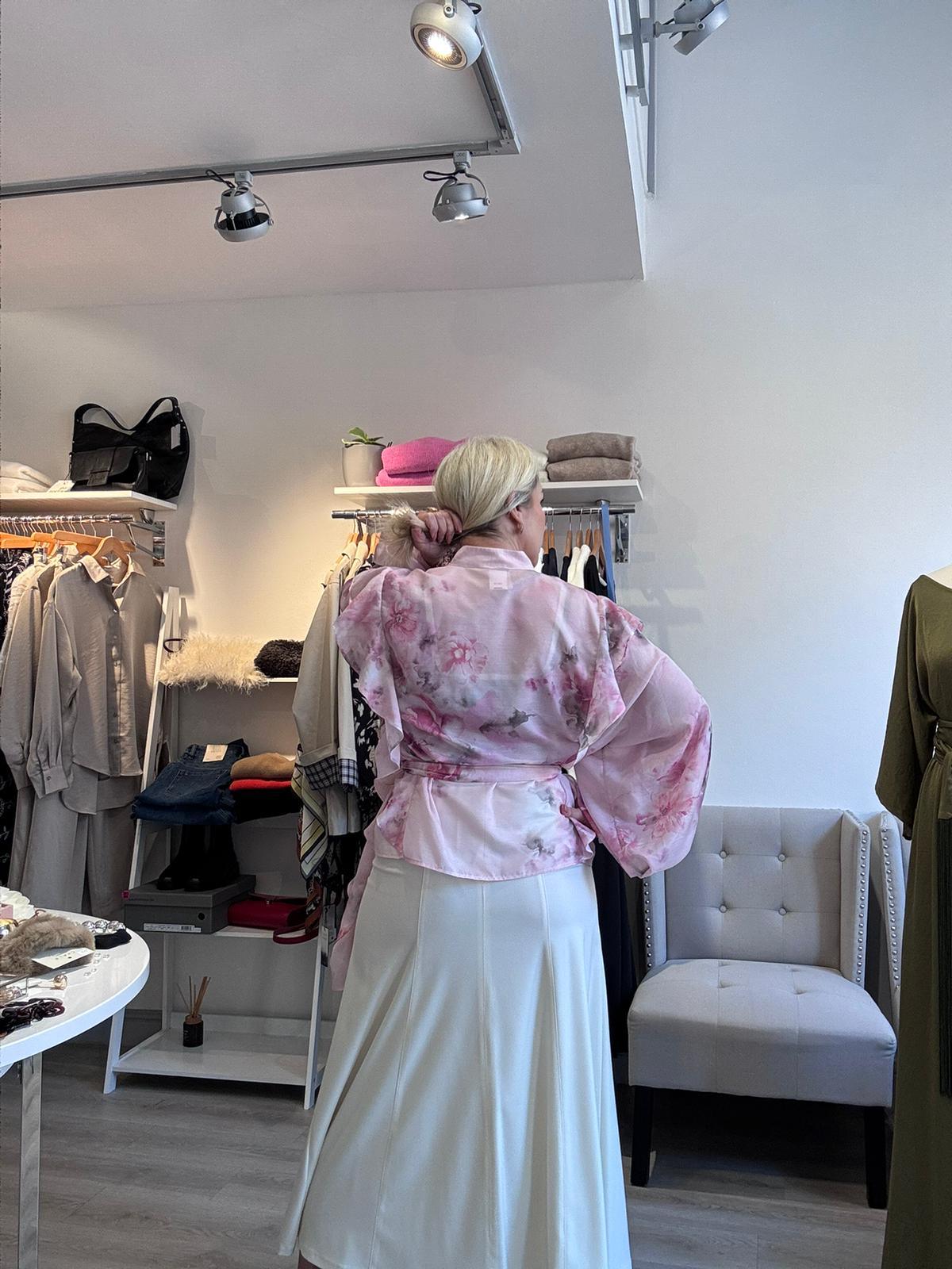 Access - Pink floral belted blouse - Image 3