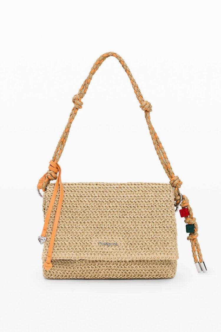 Desigual - Medium raffia charms bag
