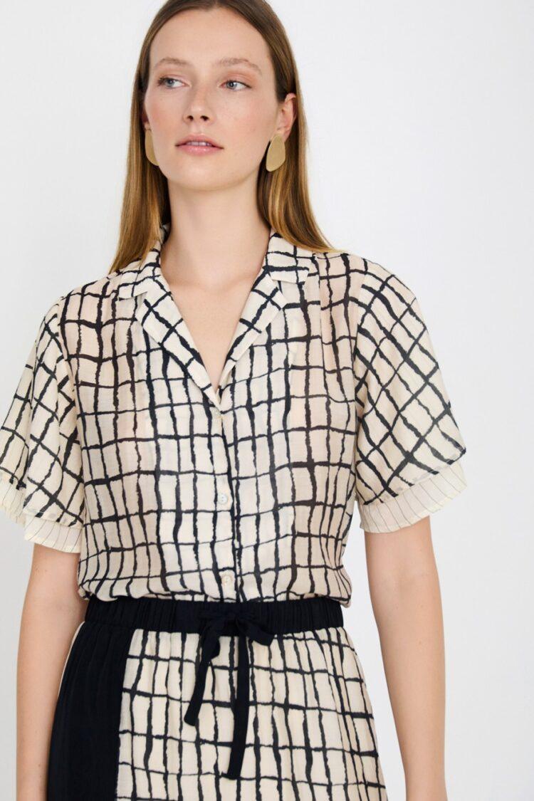 Skatie Brand - Checkered printed shirt
