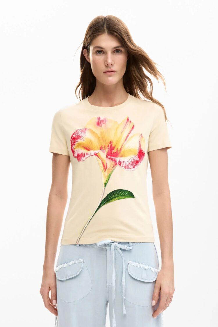 Desigual - Hibiscus t-shirt | beige
