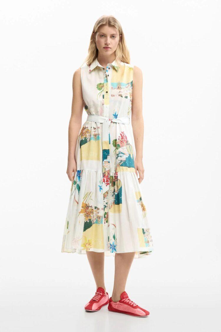 Desigual - Shirt dress postcards