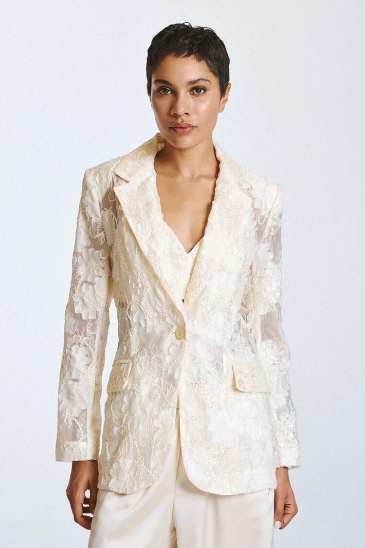 Access - Blazer with embroidery | Vanilla