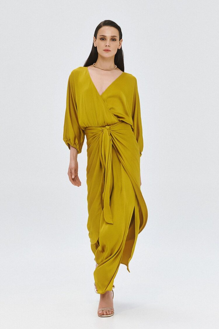 Access - Long wrap tie dress | Citro