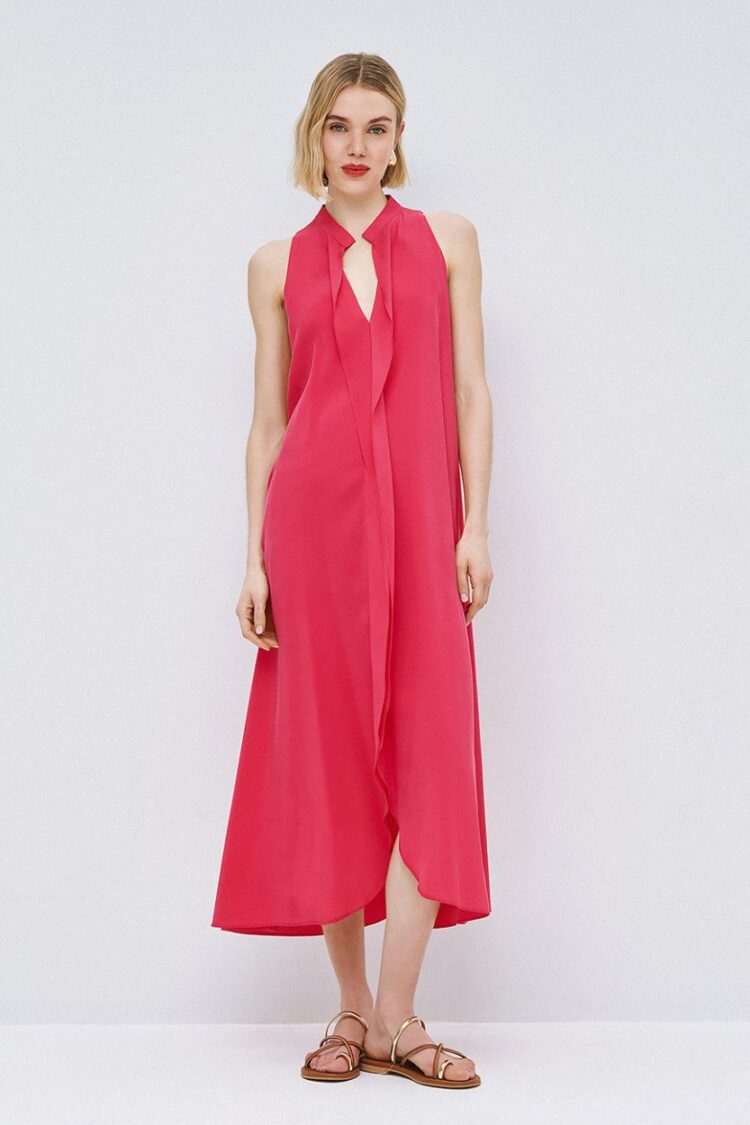 Access - Midi sleeveless dress with ruffles | Candy
