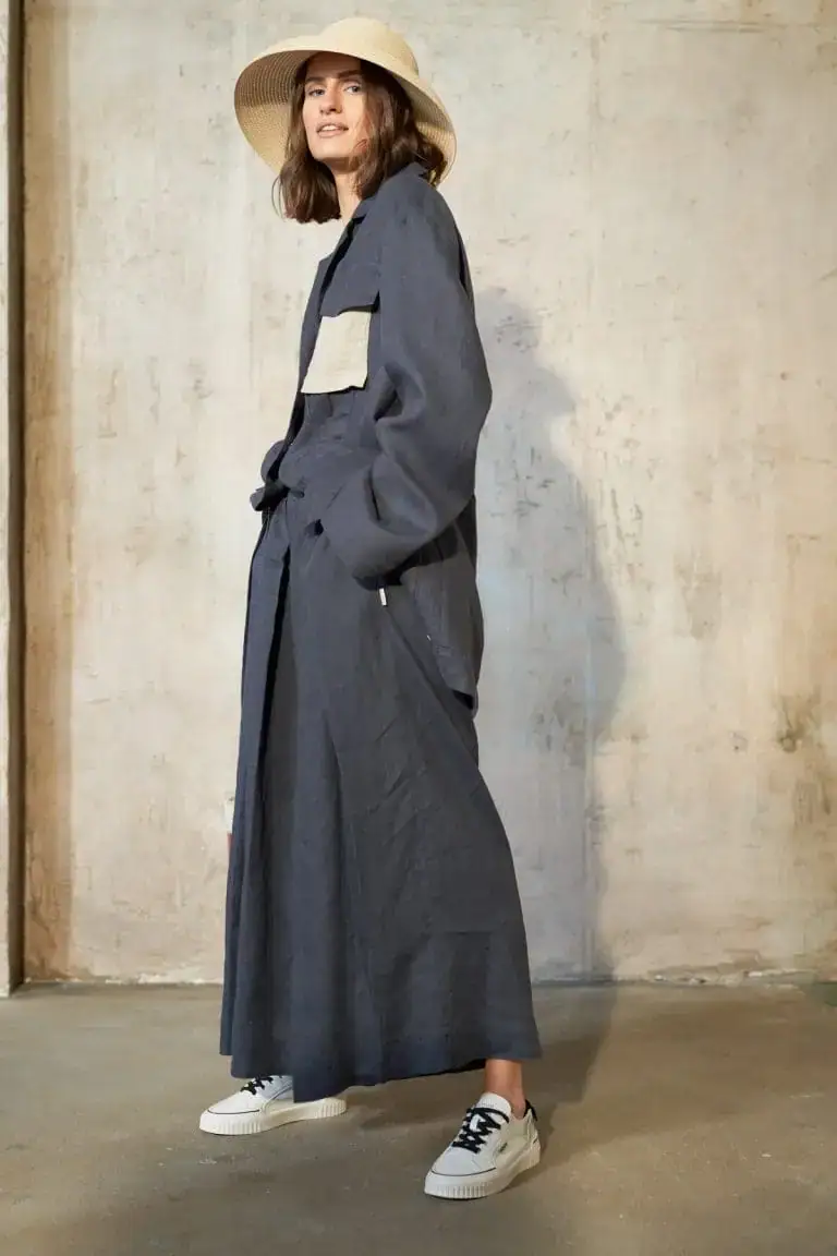 Luel linenwear - Wide linen pants | Midnight Navy - Image 5