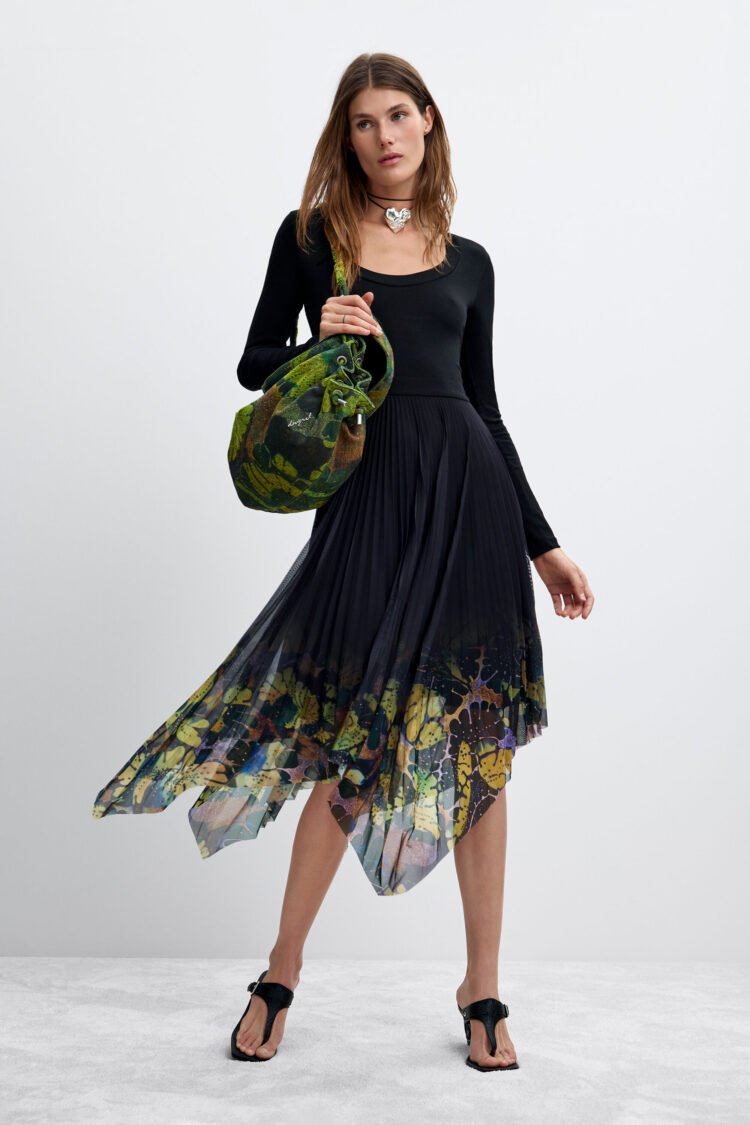 Desigual | Long-Sleeved Midi Dress designed by Christian Lacroix