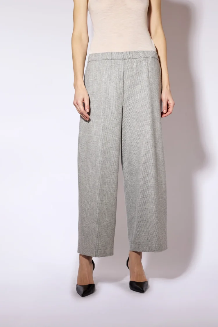 Liviana Conti | Trousers | Grey micro-pattern